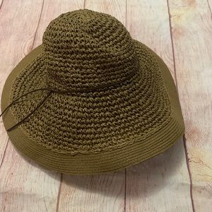 Anthropologie Pins and Needles 100% Straw Floppy Hat